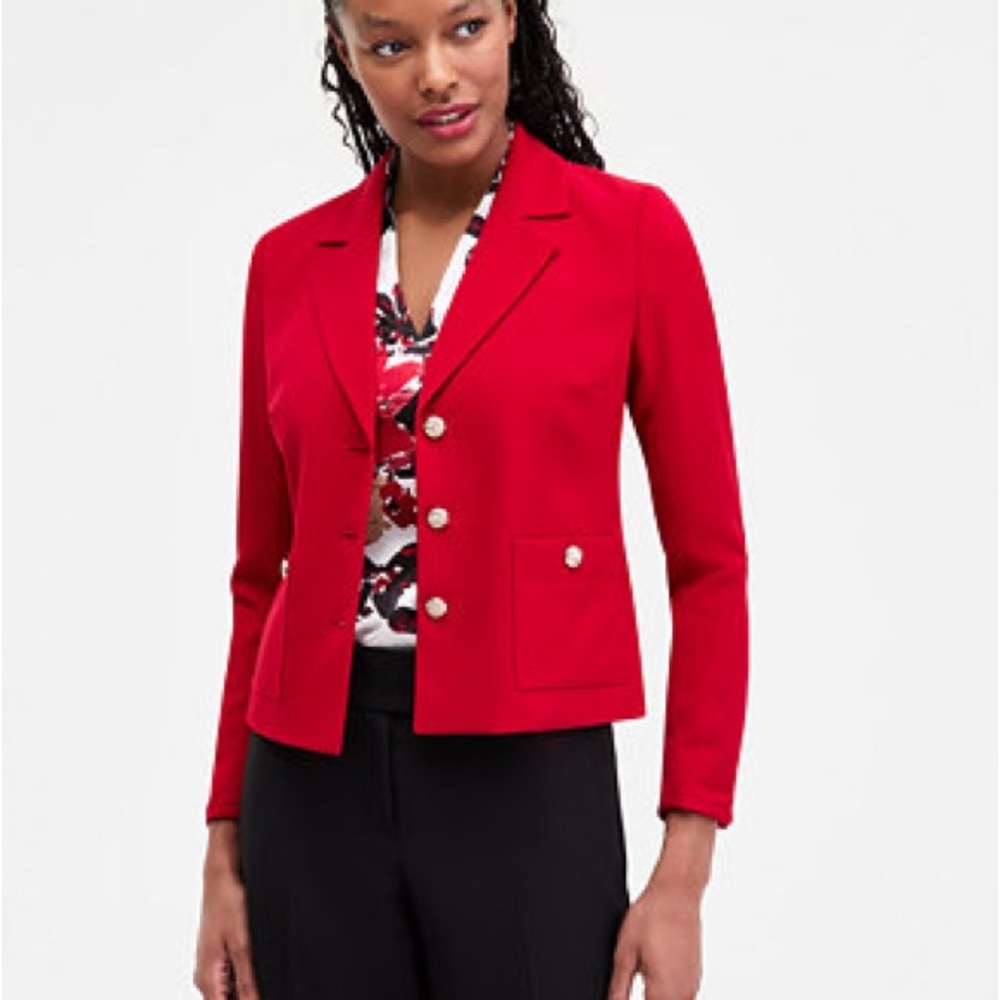 Alfred Dunner Vibrant Red Women's Blazer